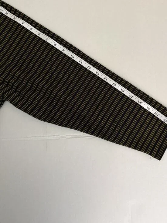 Westbound II 2X Black Gold Striped Mock Neck Top Long Sleeve Stretch Plus Size - Picture 7 of 7